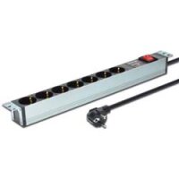 DIGITUS Steckdosenleiste mit Aluminiumprofil und...