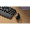 Logitech Lift - rechts - Vertikale Ausführung - Optisch - RF Wireless + Bluetooth - 4000 DPI - Graphit
