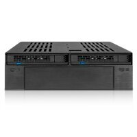 Icy Dock MB322SP-B - 7,9.5 mm - 6 Gbit/s - Festplatte - SSD - Schwarz - Metall - Kunststoff - 41,3 mm