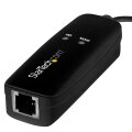 StarTech.com USB 2.0 Faxmodem - 56K Externes DialUp V.92 Modem/Dongle/Adapter - Computer/Laptop Faxmodem - USB auf Telefonbuchse - USB Datenmodem - Netzwerk Fax/CMR/POS - 56 Kbit/s - USB 2.0 - Conexant - CX93010-21Z - 56 Kbps Down - 36.6 Kbps Up - 14.4 Kb