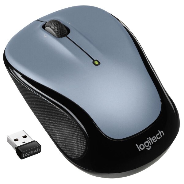 Logitech M325s - Beidhändig - Optisch - RF Wireless - 1000 DPI - Schwarz - Grau