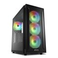 Sharkoon TG6M RGB - Tower - PC - Schwarz - ATX - micro ATX - Mini-ITX - Gaming - Multi