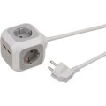 Brennenstuhl 1150100 - 1,4 m - 4 AC-Ausgänge - Indoor - Typ F - IP20 - Grau - Weiß