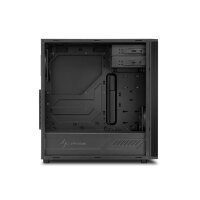 Sharkoon M25-V - Midi Tower - PC - Schwarz - ATX - micro ATX - Mini-ITX - Metall - 16,7 cm