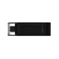 Kingston DataTraveler 256GB USB-C 3.2 Gen 1 70 - 256 GB - USB Typ-C - 3.2 Gen 1 (3.1 Gen 1) - Kappe - 7 g - Schwarz