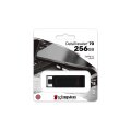 Kingston DataTraveler 256GB USB-C 3.2 Gen 1 70 - 256 GB - USB Typ-C - 3.2 Gen 1 (3.1 Gen 1) - Kappe - 7 g - Schwarz