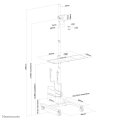 Neomounts FPMA-MOBILE1700 Mobiler Arbeitsplatz 10-32" - Schwarz - Stahl - 8 kg - 25,4 cm (10") - 81,3 cm (32") - 75 x 75 mm