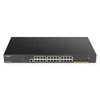 D-Link 28-Port Smart Managed PoE+ Gigabit Switch 4x 10G|green 3.0 24x - Switch - Glasfaser (LWL)