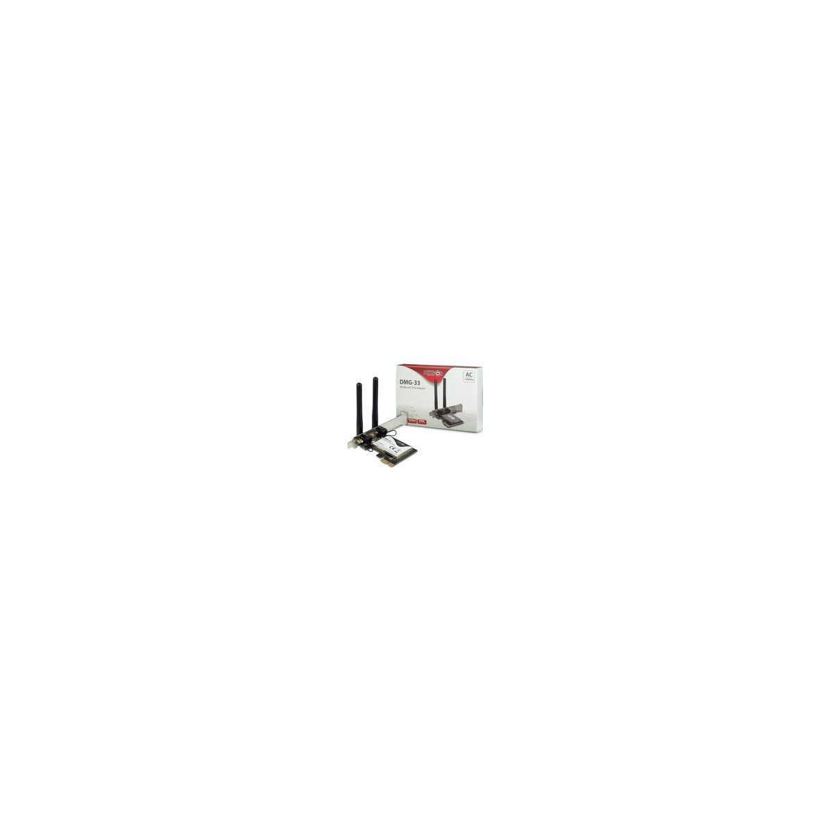 Inter-Tech DMG-33 - Eingebaut - Kabellos - PCI Express - WLAN - Wi-Fi 5 (802.11ac) - 1300 Mbit/s
