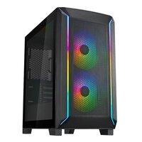 SilverStone FARA 312 Micro-ATX Gehäuse Tempered Glass - schwarz - Midi/Minitower - ATX