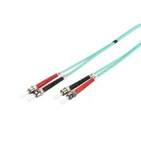 DIGITUS DK-2511-02/3 - LWL Patchkabel, Duplex, ST zu ST MM OM3 50/125 µ, 2 m