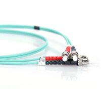 DIGITUS DK-2511-02/3 - LWL Patchkabel, Duplex, ST zu ST MM OM3 50/125 µ, 2 m