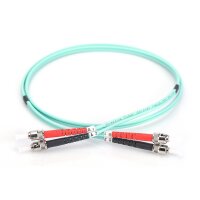 DIGITUS DK-2511-02/3 - LWL Patchkabel, Duplex, ST zu ST MM OM3 50/125 µ, 2 m