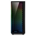Sharkoon RGB LIT 200 - Midi Tower - PC - Schwarz - ATX - micro ATX - Mini-ITX - Blau - Grün - Rot - Taschenlüfter - Vorderseite