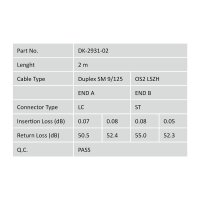 DIGITUS DK-2931-02 - LWL Patchkabel, Duplex, LC zu ST SM OS2 09/125 µ, 2 m