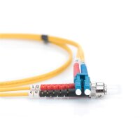 DIGITUS DK-2931-02 - LWL Patchkabel, Duplex, LC zu ST SM OS2 09/125 µ, 2 m