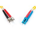 DIGITUS DK-2931-02 - LWL Patchkabel, Duplex, LC zu ST SM OS2 09/125 µ, 2 m