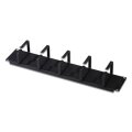 DIGITUS DN-19-ORG-2U-SW - 2HE Kabelrangierpanel 5x Kabelringe 85x60 mm, Farbe schwarz (RAL 9005)