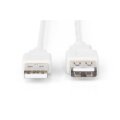 DIGITUS AK-300202-018-E - USB 2.0 Verlängerungskabel, Typ A St/Bu, 1.8m, USb 2.0 konform, be