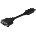 DIGITUS AK-340401-001-S - DisplayPort Adapterkabel, DP - DVI (24+5) St/Bu, 0.15m, m/Verriegelung, DP 1.1 komp., CE, sw