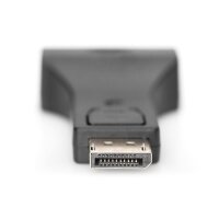 DIGITUS AK-340603-000-S - DisplayPort Adapter, DP - DVI-I (24-5) St/Bu, m/Verriegelung, CE, sw
