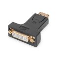 DIGITUS AK-340603-000-S - DisplayPort Adapter, DP - DVI-I (24-5) St/Bu, m/Verriegelung, CE, sw