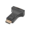 DIGITUS AK-340603-000-S - DisplayPort Adapter, DP - DVI-I (24-5) St/Bu, m/Verriegelung, CE, sw