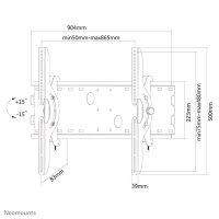 Neomounts PLASMA-W200BLACK TV-Wandhalterung 37-85" - neigbar - 2,16 m (85") - 200 x 200 mm - 865 x 480 mm - 0 - 30° - Stahl - Schwarz