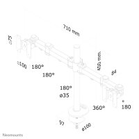 Neomounts FPMA-D960DG Monitorarm 10-27" - Öse -...