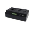StarTech.com 4-Bay Festplatten Klonstation und Löscher - Selbständiger 1:3 SATA HDD/SSD Kloner/Kopierer - USB 3.0 / eSATA zu SATA Dockingstation - Laufwerk Kopierer und Reinigungs Dock - HDD-Duplikator - 3 Kopien - USB/eSATA - USB Typ-B - Kopieren - Schwa