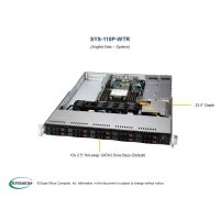 Supermicro SYS-110P-WTR - DDR4-SDRAM - SATA III - 750 W - Rack (1U)