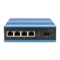 DIGITUS - DN-651131 - Indust. PoE Swtich 4xFE 1xSFP