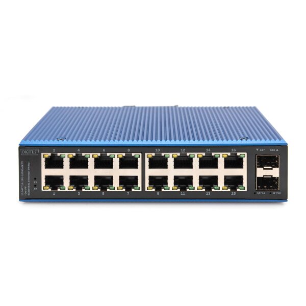 DIGITUS - DN-651138 - Indust. PoE Swtich 16xGB 2xSFP
