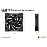 Be Quiet! Light Wings | 120mm PWM high-speed - Ventilator...