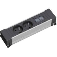 Bachmann 317.103 - 2 AC-Ausgänge - Typ E - Aluminium - Schwarz - Silber - 230 V - 16000 mA