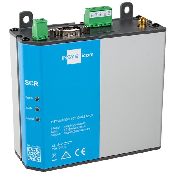 Insys icom SCR-L300 - LTE-Router - BGP,OSPF,RIP,RIP-2,RIPng - 10,100 Mbit/s - 700,800,900,1800,2100 MHz - MiniSIM - 105 mm - 42 mm