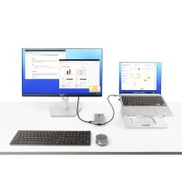 StarTech.com USB-C Multiport Adapter - USB C auf VGA/4K 60Hz HDMI Adapter - 3-Port USBC Hub - 100W PD - GbE - USB C Dockingstation/Laptop Dock - Mini/Reise Dock USB C Adapter - 30 cm Integ. Kabel mit Kabelschlitz - Kabelgebunden - USB 3.2 Gen 2 (3.1 Gen 2