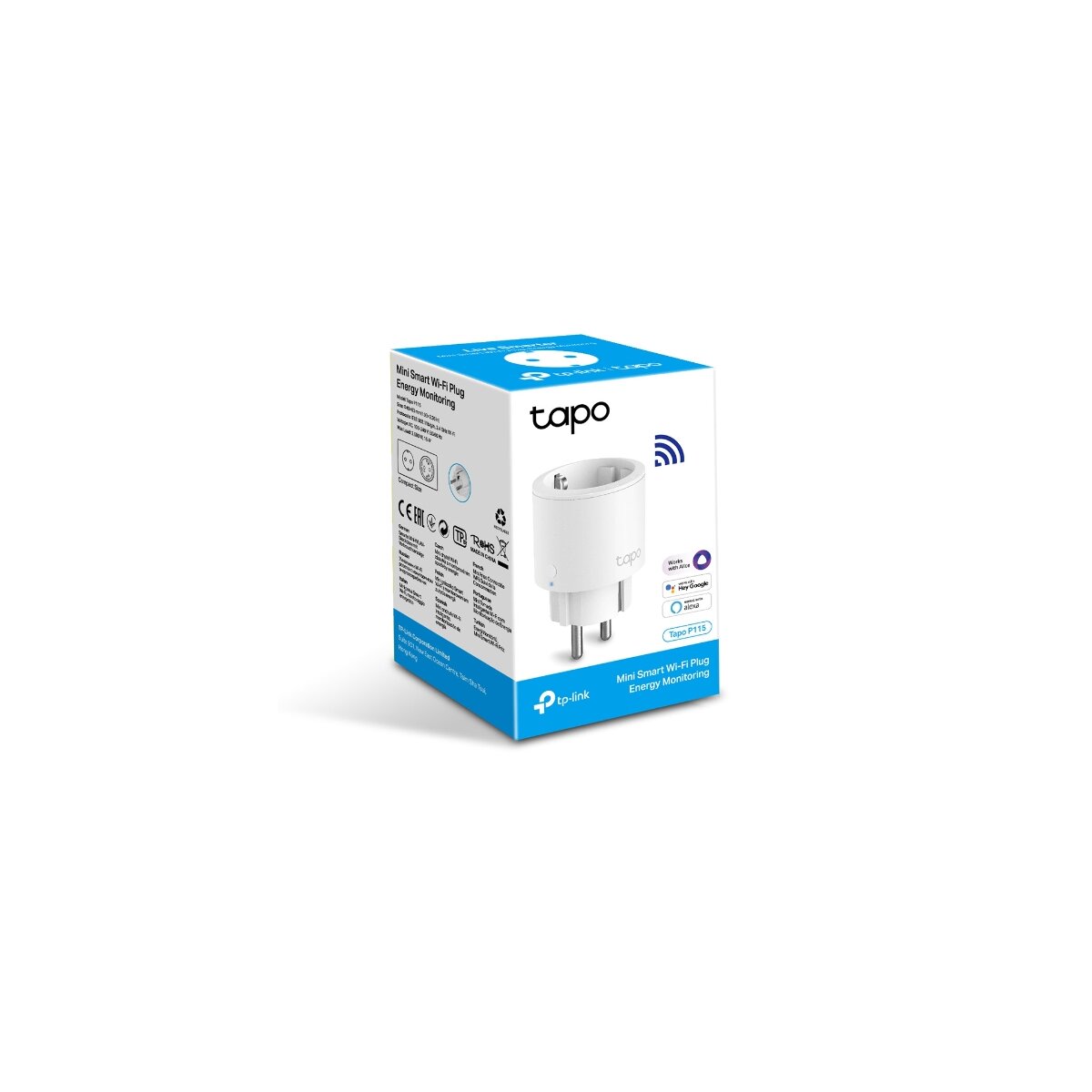 TP-LINK Tapo Smarte WLAN-Steckdose mit Verbrauchsanzeige - Drinnen - Weiß - Status - Kabellos - WLAN - 802.11b - 802.11g - Wi-Fi 4 (802.11n)