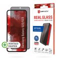 E.V.I. Displex Privacy Panzerglas (10H) für Samsung Galaxy S22/S23 - Eco-Montagerahmen - Privacy Filter - 15,5 cm (6.1") - Smartphone - Rahmenloser Blickschutzfilter - 10H - Glänzend - Privatsphäre
