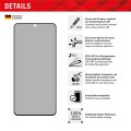 E.V.I. Displex Privacy Panzerglas (10H) für Samsung Galaxy S22/S23 - Eco-Montagerahmen - Privacy Filter - 15,5 cm (6.1") - Smartphone - Rahmenloser Blickschutzfilter - 10H - Glänzend - Privatsphäre