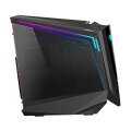 Gigabyte AORUS C700 GLASS PC-Gehäuse – Full-Tower - unterstützt bis zu E-ATX & 420-mm-Radiatoren - vorinstallierte 5x 120-mm-Lüfter - USB 3.1 Typ-C - RGB Fusion - Full Tower - PC - Schwarz - ATX - EATX - micro ATX - Mini-ITX - Aluminium - Glas - Kunststof