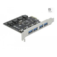 Delock PCI Express x1 Karte zu 4 x extern USB Typ-A...