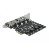 Delock PCI Express x1 Karte zu 4 x extern USB Typ-A Buchse SuperSpeed USB (USB 3.2 Gen 1) - PCIe - USB 3.2 Gen 1 (3.1 Gen 1) - PCIe 2.0 - China - 5 Gbit/s - 0 - 40 °C