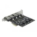 Delock PCI Express x1 Karte zu 4 x extern USB Typ-A Buchse SuperSpeed USB (USB 3.2 Gen 1) - PCIe - USB 3.2 Gen 1 (3.1 Gen 1) - PCIe 2.0 - China - 5 Gbit/s - 0 - 40 °C
