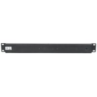 Intellinet 12-Port Passives PoE-Patchpanel / Midspanlösung - Patchpanel mit 12 RJ45-Ports für Dateneingang und 12 RJ45-Ports für Datenausgang und Stromausgang - RJ-45 - Cat5e - Schwarz - Metall - Rackeinbau - 1U
