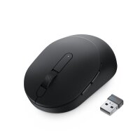 Dell Pro Plus kompakte Maus – MS5120W - schwarz - Beidhändig - Optisch - RF Wireless + Bluetooth - 1600 DPI - Schwarz
