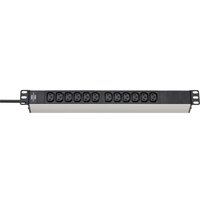 Brennenstuhl 1390007112 - 2 m - Drinnen - C13-Koppler - IP20 - Schwarz - Silber - 12 AC-Ausgänge