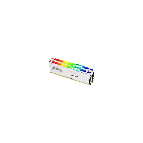 Kingston FURY Beast 64 GB 6000 MT/s DDR5 CL36 DIMM (2er-Kit) White RGB EXPO - 64 GB - 2 x 32 GB - DDR5 - 288-pin DIMM