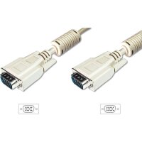 DIGITUS AK-310103-018-E - VGA Monitor Anschlusskabel, HD15 St/St, 1.8m, 3Coax/7C, 2xFerrit, be