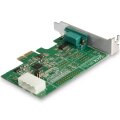 StarTech.com 1 Port Serielle PCI Express RS232 Adapter Karte - Serielle PCIe RS232 Kontroller Karte - PCIe zu Seriell DB9 - 16950 UART - Niedrigprofil-Erweiterungskarte - Windows & Linux - PCIe - Seriell - PCIe 1.1 - RS-232 - Grün - 277385 h